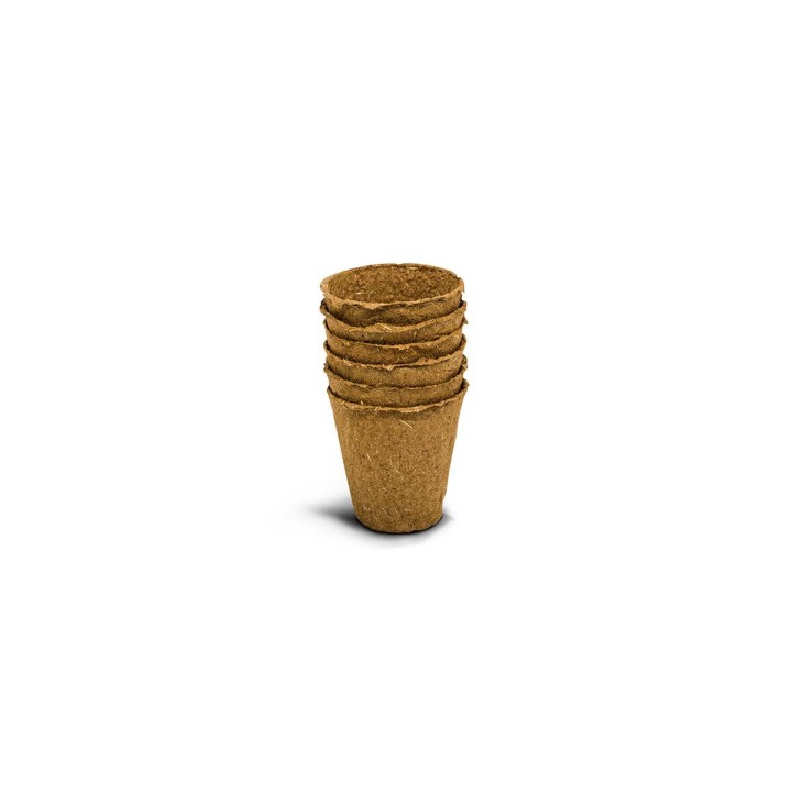 Round natural fiber pots Ø6cm (6u)