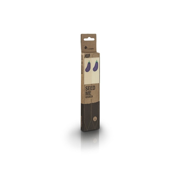 Bamboo labels, eggplant illustration (6uds)