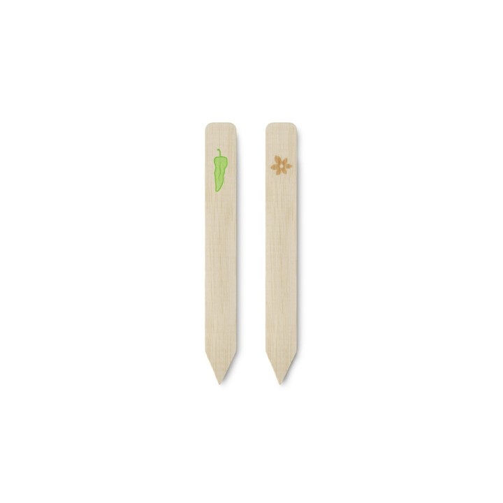 Bamboo labels, pepper illustration (6uds)