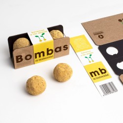 seed bombs with yellow flowers