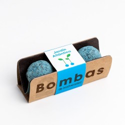 seed bombs with blue flowers