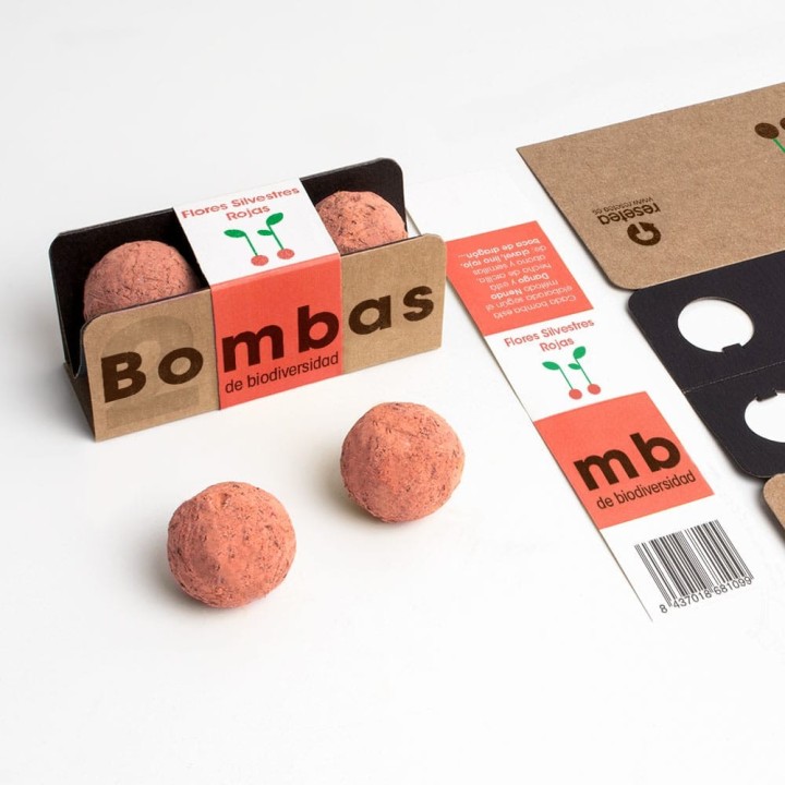 Biodiversity Seed Bombs (Wildflowers, Red) | Seeds