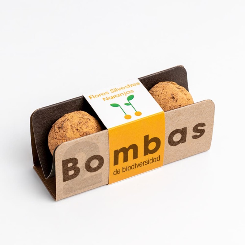 Biodiversity Seed Bombs (Orange Wildflowers)