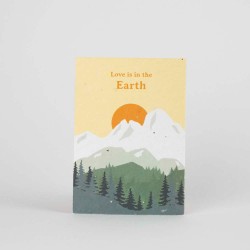 Plantable postcard - Love is in the earth