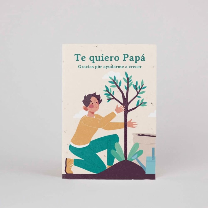 Plantable postcard - Te quiero papá