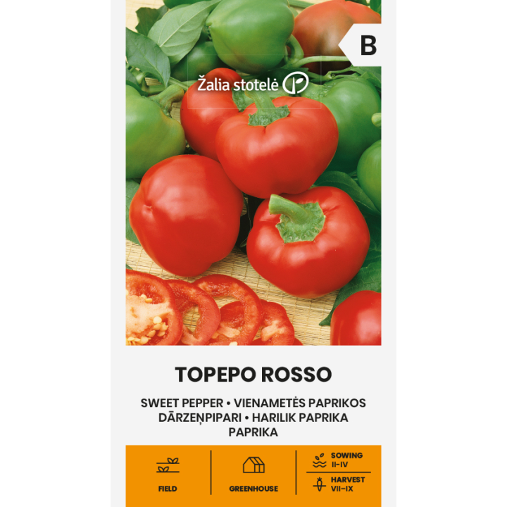 Sweet Pepper Topeppo Rosso - Seeds