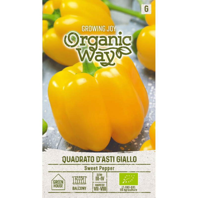 Sweet Pepper Quadrato d'Asti Giallo - Seeds