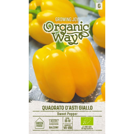 Sweet Pepper Quadrato d'Asti Giallo - Seeds
