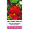 Pansy Clear Crystals Scarlet - Seeds
