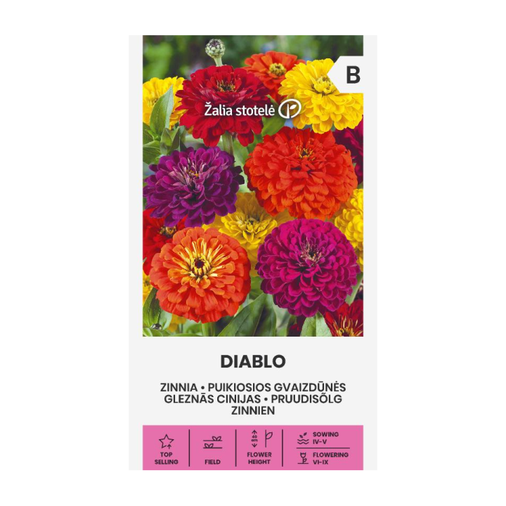 Zinnia, Diablo - Seeds